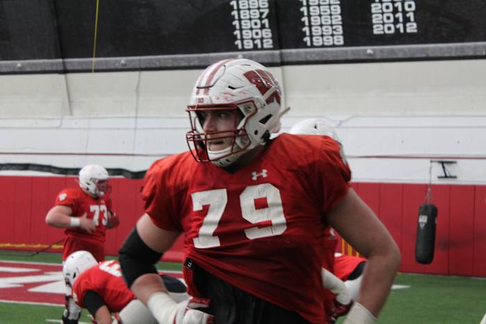 Wisconsin offensive lineman Jack Nelson.